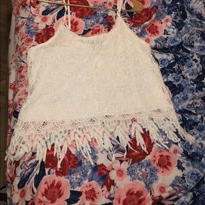 white crop top